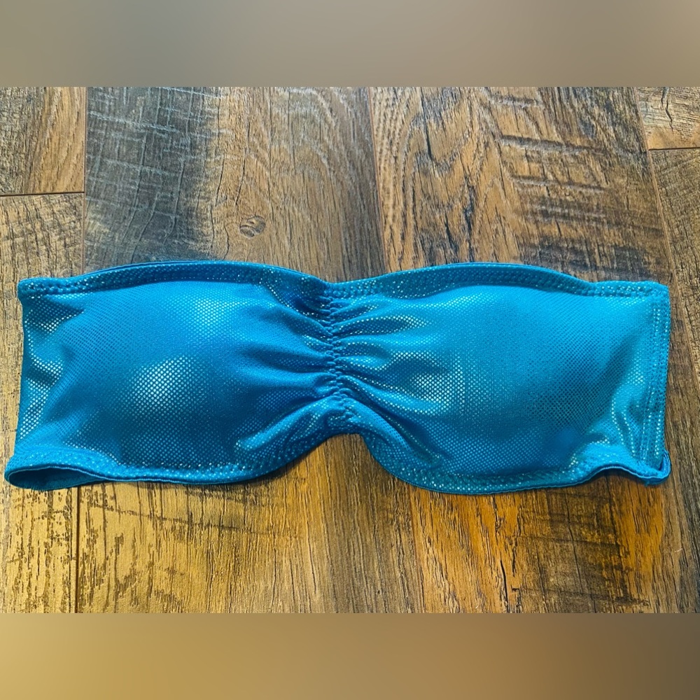 Metallic blue tube top bra size medium